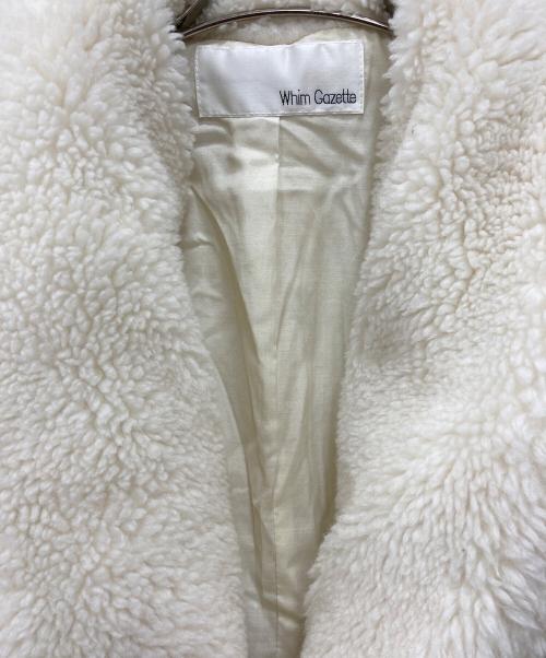 Whim Gazette（ウィムガゼット）Whim Gazette (ウィムガゼット) エコBOAコート アイボリー サイズ:FREEの古着・服飾アイテム