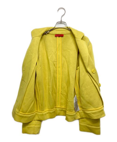 MAX&Co.（マックスアンドコー）MAX&Co. (マックスアンドコー) ジャージー テーラードジャケット イエロー サイズ:Lの古着・服飾アイテム