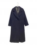 NOLLEY'S sophiノーリーズソフィー）の古着「KIWI LAMB 2WAYチェスターコート」｜ネイビー