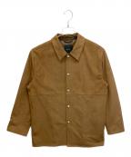 Spick and Spanスピック＆スパン）の古着「25011200305030　フェイクスエードオープンカラージャケット」｜ブラウン