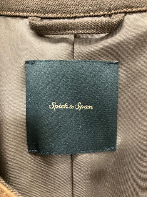 Spick and Span（スピック＆スパン）Spick and Span (スピック＆スパン) 25011200305030　フェイクスエードオープンカラージャケット ブラウン サイズ:38の古着・服飾アイテム