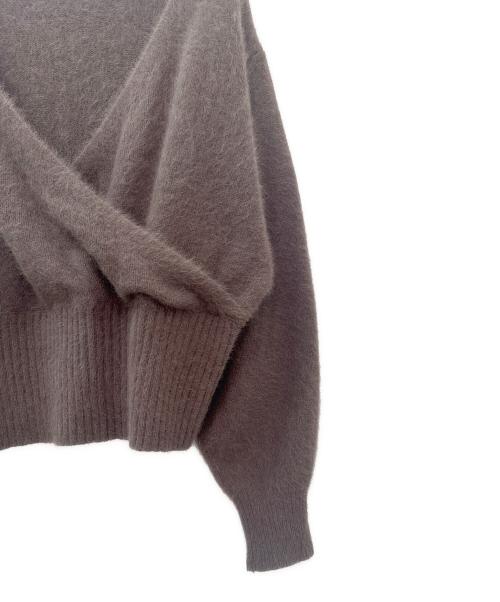 Aimeine（エメイン）Aimeine (エメイン) フォックスカシミヤオフショルニット ブラウン サイズ:FREEの古着・服飾アイテム