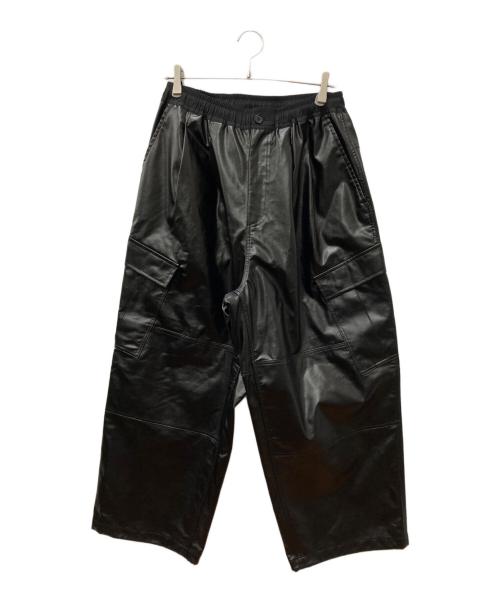MAGIC STICK（マジックスティック）MAGIC STICK (マジックスティック) Synthetic Leather Wide BDU Pants ブラック サイズ:Ｌの古着・服飾アイテム