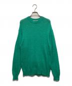 AURALEEオーラリー）の古着「BRUSHED WOOL CASHMERE SILK KNIT P/O」｜グリーン