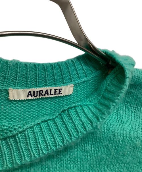 AURALEE（オーラリー）AURALEE (オーラリー) BRUSHED WOOL CASHMERE SILK KNIT P/O グリーンの古着・服飾アイテム