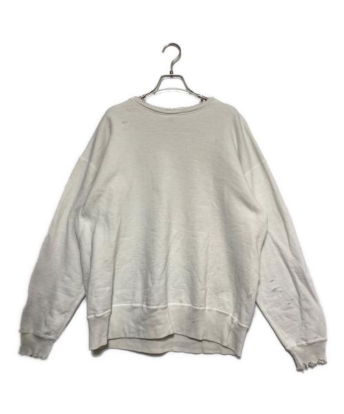 SAINT MICHAEL（セントマイケル）SAINT MICHAEL (セントマイケル) 25AW CRW NECK SWT VAGUE ABUSE WHITE ホワイト サイズ:Lの古着・服飾アイテム