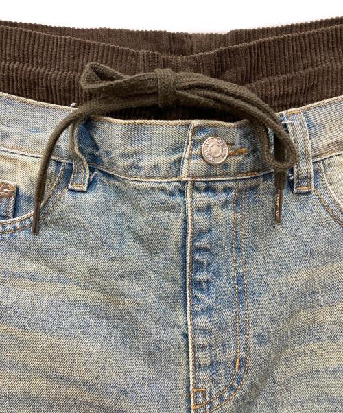 OPEN YY（オープンワイワイ）OPEN YY (オープンワイワイ) フロント ジーン コーデュロイパンツ オリーブ サイズ:1の古着・服飾アイテム