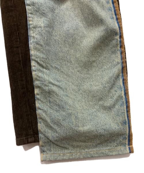 OPEN YY（オープンワイワイ）OPEN YY (オープンワイワイ) フロント ジーン コーデュロイパンツ オリーブ サイズ:1の古着・服飾アイテム