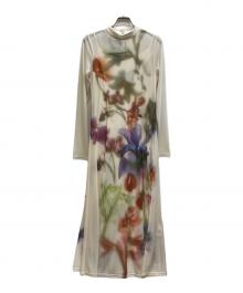 Ameri（アメリ）の古着「SMOKE FLOWER FLARE DRESS/0125105720100」｜オフホワイト