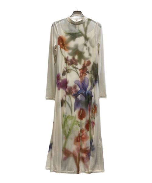 Ameri（アメリ）Ameri (アメリ) SMOKE FLOWER FLARE DRESS/0125105720100 オフホワイト サイズ:Sの古着・服飾アイテム