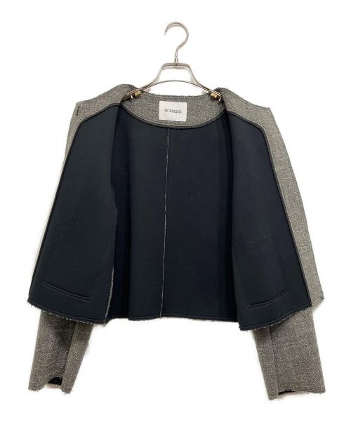 NOUNLESS（ナウンレス）NOUNLESS (ナウンレス) コンパクトボンディングツイードジャケット グレー サイズ:1の古着・服飾アイテム