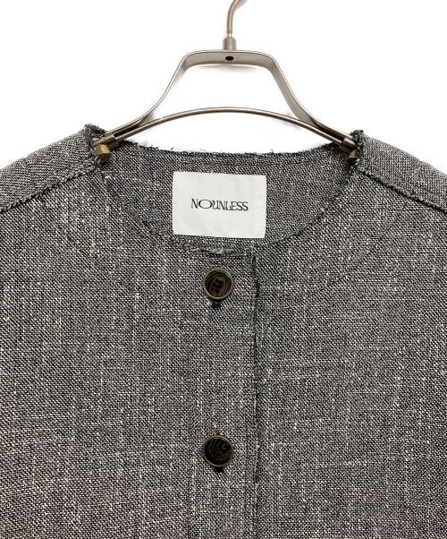 NOUNLESS（ナウンレス）NOUNLESS (ナウンレス) コンパクトボンディングツイードジャケット グレー サイズ:1の古着・服飾アイテム
