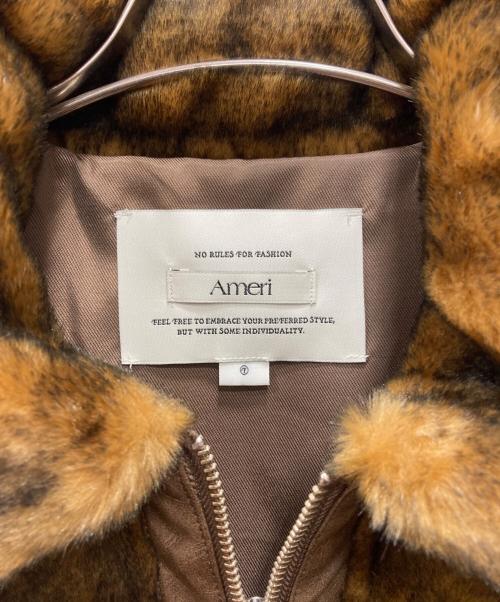 Ameri（アメリ）AMERI (アメリ) DESSERT CUP FUR BLOUSON ブラウン サイズ:FREEの古着・服飾アイテム
