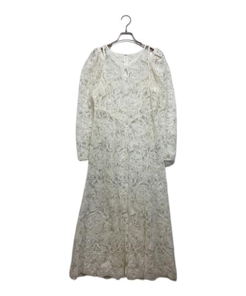 JILL STUART（ジルスチュアート）JILL STUART (ジルスチュアート) コードエンブロイダリーワンピース ホワイト サイズ:2の古着・服飾アイテム