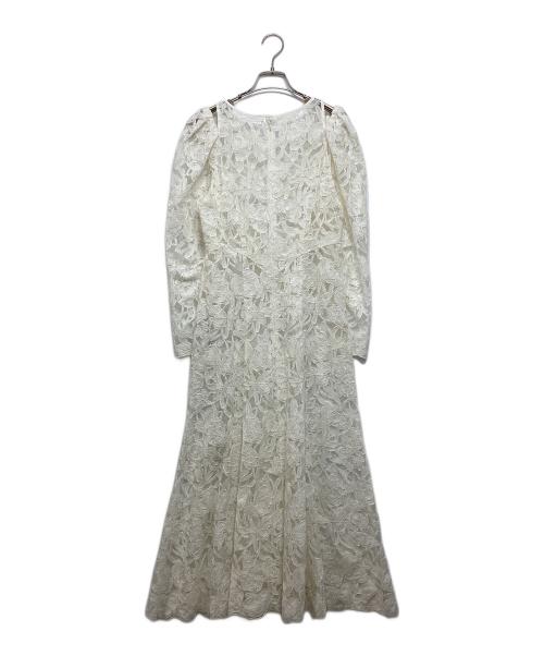 JILL STUART（ジルスチュアート）JILL STUART (ジルスチュアート) コードエンブロイダリーワンピース ホワイト サイズ:2の古着・服飾アイテム