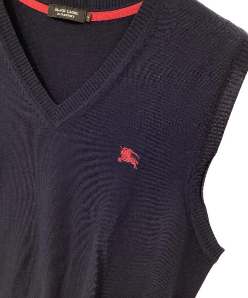BURBERRY BLACK LABEL（バーバリーブラックレーベル）BURBERRY BLACK LABEL (バーバリーブラックレーベル) ウールベスト ネイビー サイズ:4の古着・服飾アイテム