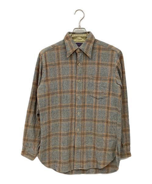 PENDLETON（ペンドルトン）PENDLETON (ペンドルトン) ウールチェックシャツ グレー×ベージュ サイズ:Mの古着・服飾アイテム