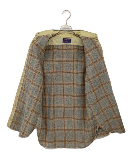 PENDLETON（ペンドルトン）PENDLETON (ペンドルトン) ウールチェックシャツ グレー×ベージュ サイズ:Mの古着・服飾アイテム