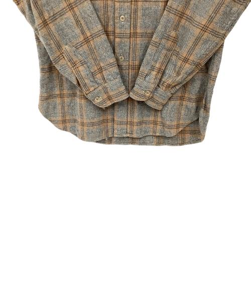 PENDLETON（ペンドルトン）PENDLETON (ペンドルトン) ウールチェックシャツ グレー×ベージュ サイズ:Mの古着・服飾アイテム