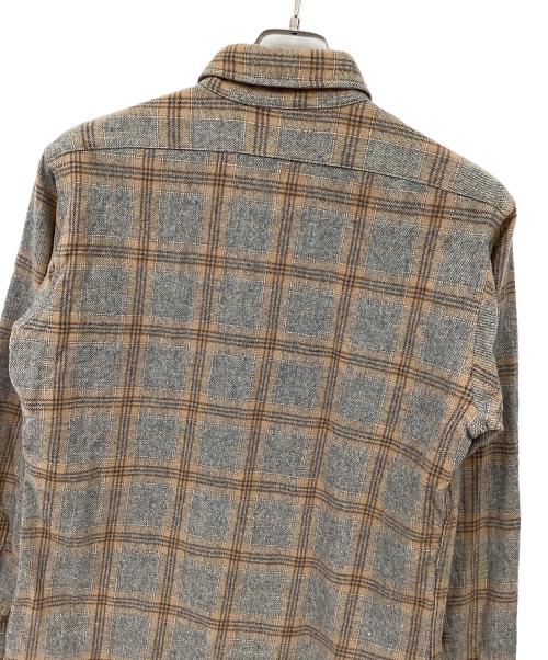 PENDLETON（ペンドルトン）PENDLETON (ペンドルトン) ウールチェックシャツ グレー×ベージュ サイズ:Mの古着・服飾アイテム