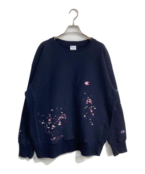 Champion（チャンピオン）Champion (チャンピオン) JOURNAL STANDARD relume (ジャーナルスタンダード レリューム) リバースウィーブ刺繍スプラッシュスウェット ネイビー サイズ:XLの古着・服飾アイテム