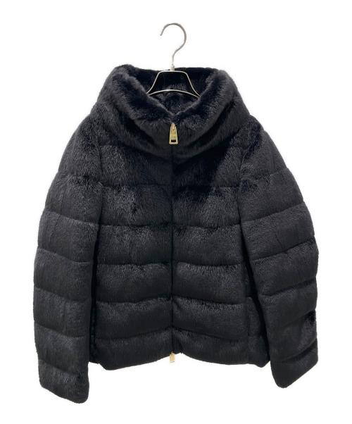 HERNO（ヘルノ）HERNO (ヘルノ) HIGH COLLAR SHORT FUR DOWN ブラック サイズ:44の古着・服飾アイテム