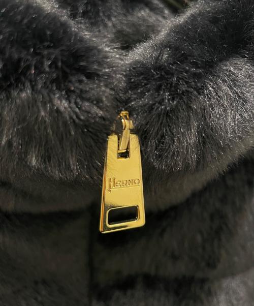 HERNO（ヘルノ）HERNO (ヘルノ) HIGH COLLAR SHORT FUR DOWN ブラック サイズ:44の古着・服飾アイテム