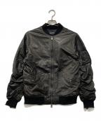 GIORGIO BRATOジョルジョブラッド）の古着「レザーボンバージャケット」｜ブラック