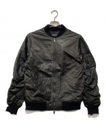 GIORGIO BRATO（ジョルジョブラッド）の古着「レザーボンバージャケット」｜ブラック