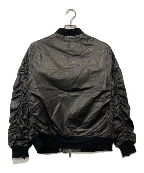 GIORGIO BRATO（ジョルジョブラッド）GIORGIO BRATO (ジョルジョブラッド) レザーボンバージャケット ブラック サイズ:44の古着・服飾アイテム