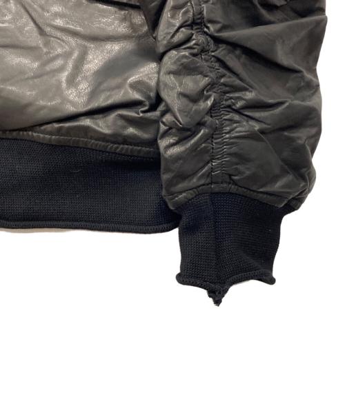 GIORGIO BRATO（ジョルジョブラッド）GIORGIO BRATO (ジョルジョブラッド) レザーボンバージャケット ブラック サイズ:44の古着・服飾アイテム