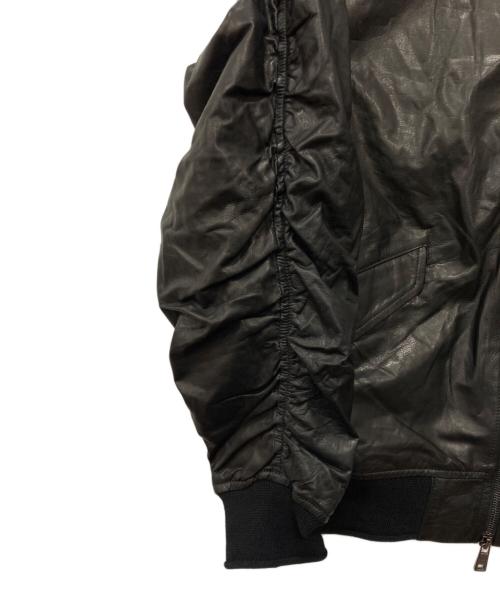 GIORGIO BRATO（ジョルジョブラッド）GIORGIO BRATO (ジョルジョブラッド) レザーボンバージャケット ブラック サイズ:44の古着・服飾アイテム