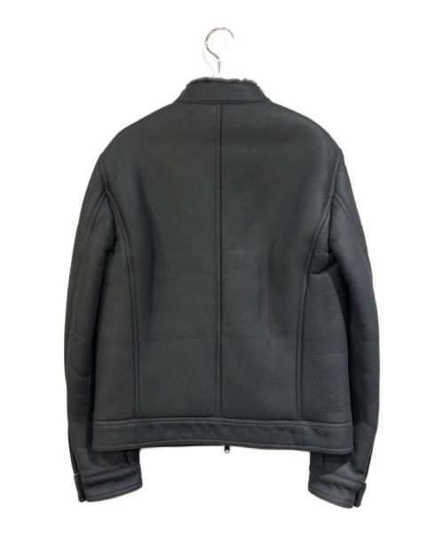 EMMETI（エンメティ）EMMETI (エンメティ) JURI MOUTON/ムートンライダースジャケット グレー サイズ:SIZE 44の古着・服飾アイテム