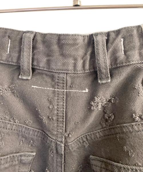 MM6 Maison Margiela（エムエムシックスメゾンマルジェラ）MM6 Maison Margiela (エムエムシックスメゾンマルジェラ) ダメージデニムパンツ ブラック サイズ:30の古着・服飾アイテム