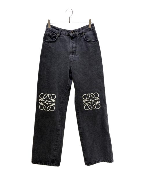 LOEWE（ロエベ）LOEWE (ロエベ) アナグラムバギージーンズデニム H526Y11W61 ブラック サイズ:46の古着・服飾アイテム
