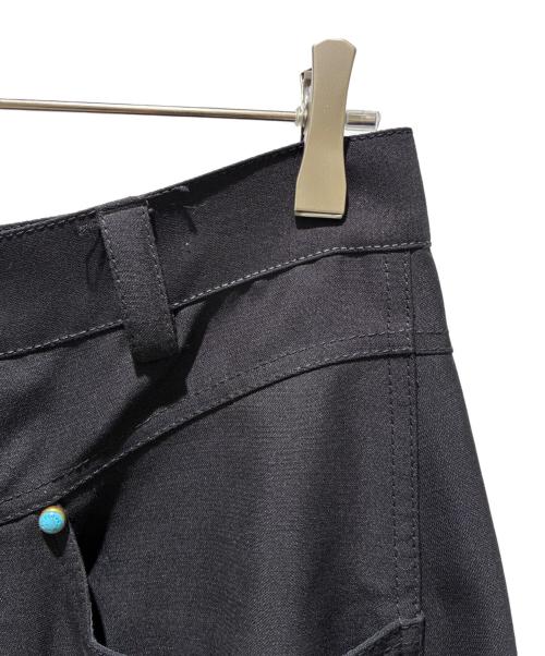 LOUIS VUITTON（ルイ ヴィトン）LOUIS VUITTON (ルイ ヴィトン) ターコイズ装飾テーラードウールワークダブルニーロングパンツ ブラック サイズ:48の古着・服飾アイテム