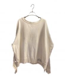 Maison Margiela（メゾンマルジェラ）の古着「ペンキクラッシュ加工スウェット」｜アイボリー
