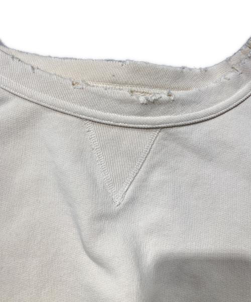 Maison Margiela（メゾンマルジェラ）Maison Margiela (メゾンマルジェラ) ペンキクラッシュ加工スウェット アイボリー サイズ:XLの古着・服飾アイテム