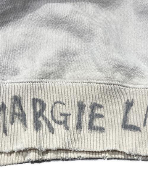Maison Margiela（メゾンマルジェラ）Maison Margiela (メゾンマルジェラ) ペンキクラッシュ加工スウェット アイボリー サイズ:XLの古着・服飾アイテム