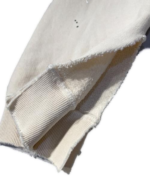 Maison Margiela（メゾンマルジェラ）Maison Margiela (メゾンマルジェラ) ペンキクラッシュ加工スウェット アイボリー サイズ:XLの古着・服飾アイテム