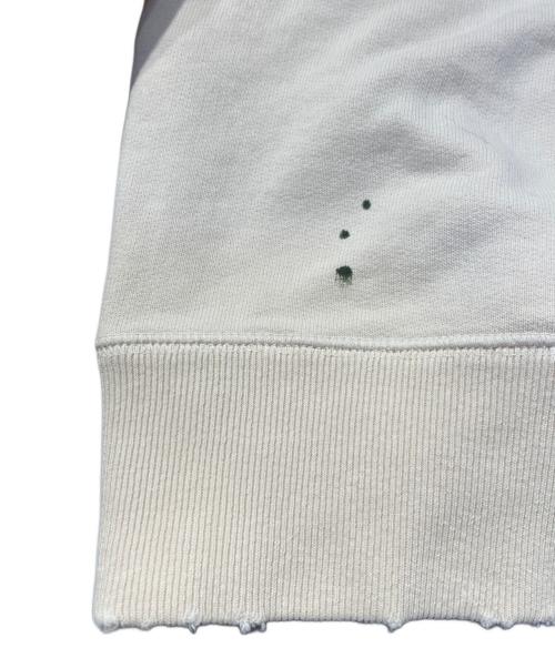 Maison Margiela（メゾンマルジェラ）Maison Margiela (メゾンマルジェラ) ペンキクラッシュ加工スウェット アイボリー サイズ:XLの古着・服飾アイテム