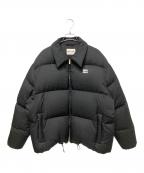 MIU MIUミュウミュウ）の古着「ロゴプリント ダウンジャケット」｜ブラック