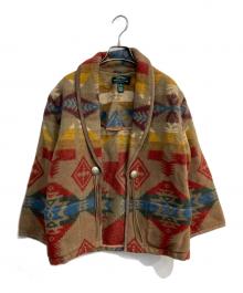 LAUREN RALPH LAUREN（ローレンラルフローレン）の古着「ネイティブ柄ガウンカーディガン」｜ブラウン