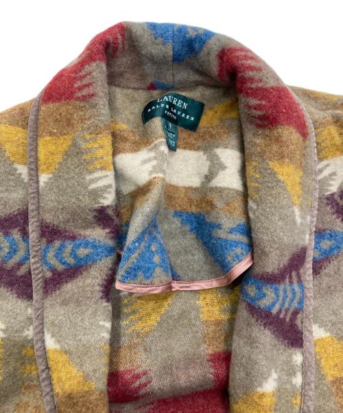 LAUREN RALPH LAUREN（ローレンラルフローレン）LAUREN RALPH LAUREN (ローレンラルフローレン) ネイティブ柄ガウンカーディガン ブラウン サイズ:Pの古着・服飾アイテム