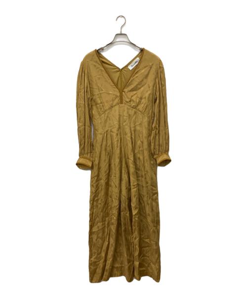 sara mallika（サラマリカ）sara mallika (サラマリカ) Rayon Jacquard All In One マスタード サイズ:Mの古着・服飾アイテム