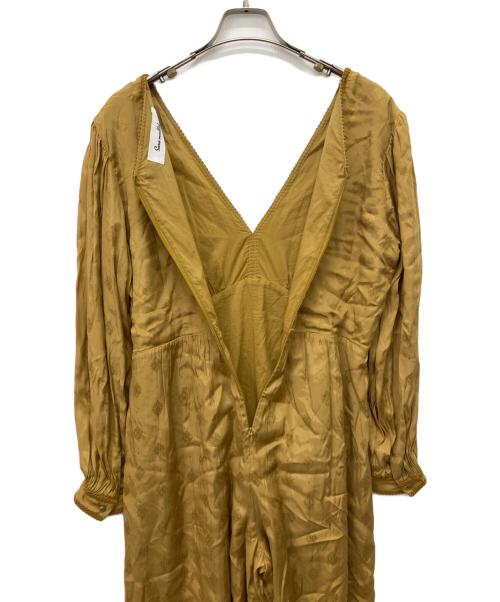 sara mallika（サラマリカ）sara mallika (サラマリカ) Rayon Jacquard All In One マスタード サイズ:Mの古着・服飾アイテム