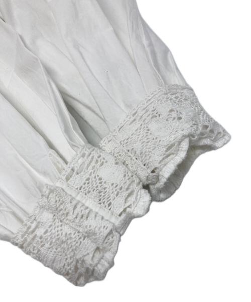 sara mallika（サラマリカ）sara mallika (サラマリカ) Cotton Lace Tuck Flare Dress ホワイト サイズ:Mの古着・服飾アイテム