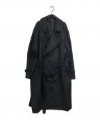 sssteinシュタイン）の古着「DOUBLE LAPELED DOUBLE BREASTED COAT」｜ブラック