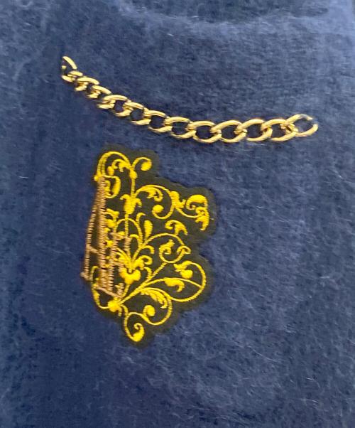 BED J.W. FORD（ベッドフォード）BED J.W. FORD (ベッドフォード) C-open collar チェーンニットパジャマシャツ ネイビー サイズ:１の古着・服飾アイテム