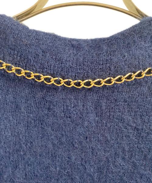 BED J.W. FORD（ベッドフォード）BED J.W. FORD (ベッドフォード) C-open collar チェーンニットパジャマシャツ ネイビー サイズ:１の古着・服飾アイテム